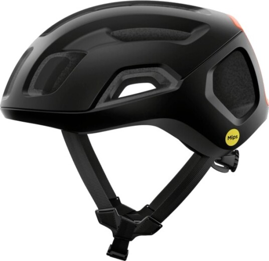 POC Ventral Air MIPS sykkelhjelm uranium black/fluorescent orange