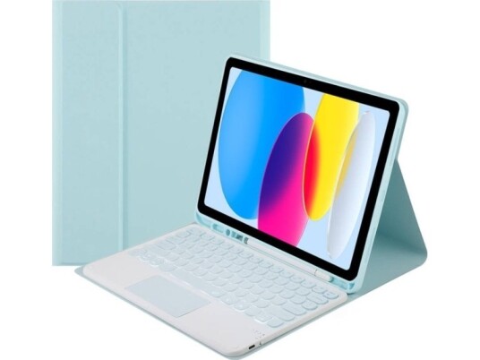 Strado Deksel Med Touchpad Tastatur Apple iPad 10.9” Blå Universal TPIP22 Strado Deksel Med Touchpad Tastatur Apple iPad 10.9” Blå Universal TPIP22