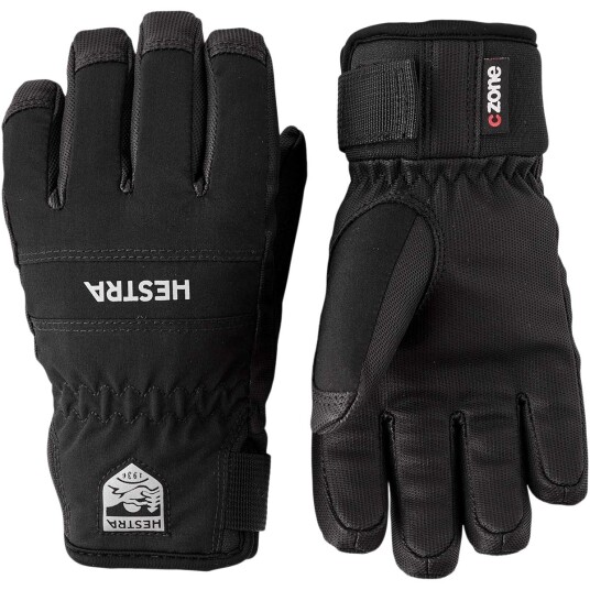 Hestra Ferox Czone Jr Vinterhansker Barn Svart 5 Fingre Størrelse 7