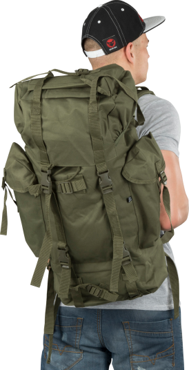 Brandit Ryggsekk Nylon Oliven 65L Brandit Ryggsekk Nylon Oliven 65L