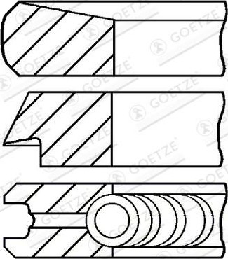 Stempelringsett GOETZE ENGINE 08-112707-00