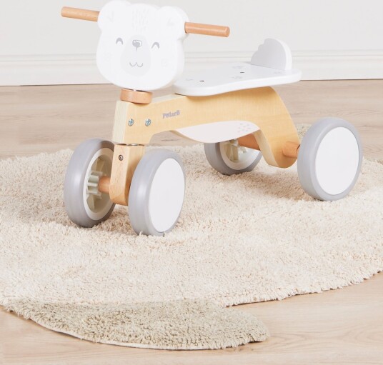 Viga Toys Viga Polarb Treleketøy Skyvevogn Med Polarmotiv, Myke Hjul