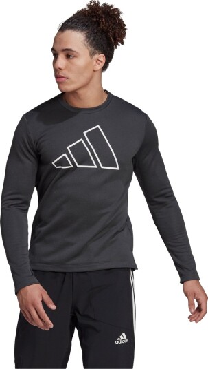 adidas Train Icons 3 Bar Crew Treningstrøye Herre Svart L