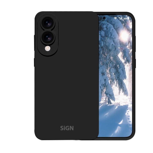SiGN Liquid Silikon Etui for Samsung Galaxy S25 Edge Svart