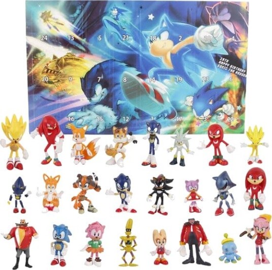 Sonic The Hedgehog Julekalender 2026   24 overraskelser med eksklusive samlefigurer julekalender overraskelsesjulegave til barn