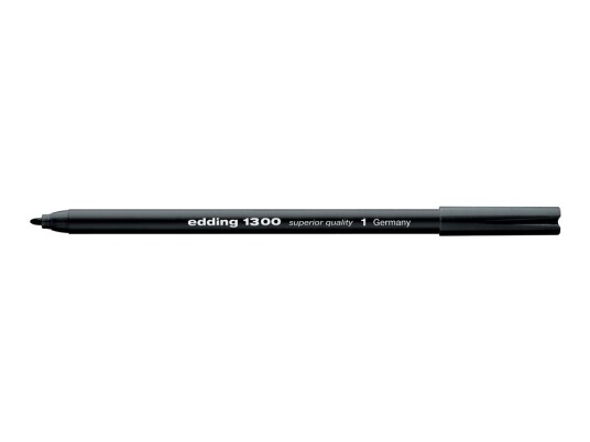Edding 1300 - Fibertuppenn - Svart - Vannbasert Blekk - 3 Mm Edding 1300 - Fibertuppenn - Svart - Vannbasert Blekk - 3 Mm