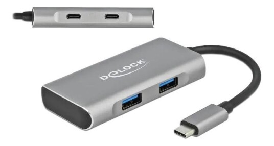 DeLOCK Ekstern USB 3.2 Gen 2 USB Type-C-nav 2 x USBA og 2 x USBC