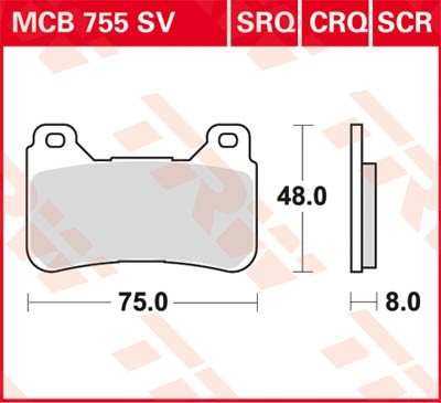 Bremseklosser TRW MCB755SV Bremseklosser TRW MCB755SV
