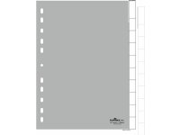Durable 6441, Blank faneindeks, Polypropylen (PP), Grå, Portrett, A4, 230 mm