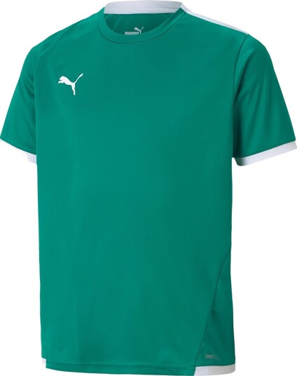 Puma teamLIGA Jersey Jr, t-skjorte junior 140 Pepper Green-puma Wh