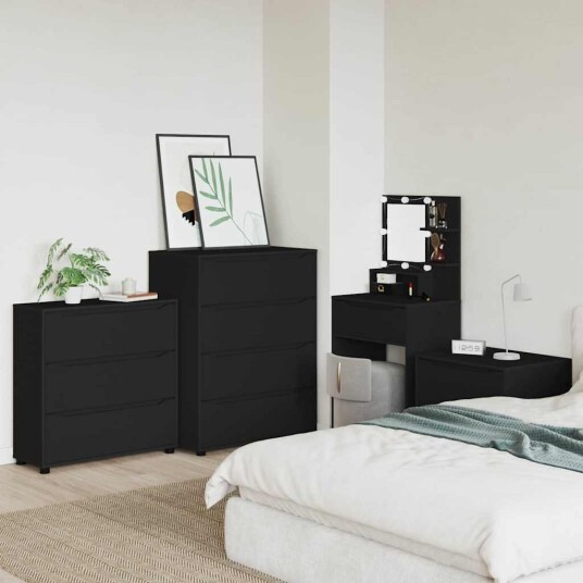 Oppbevaringsskap Svart 80 x 31 x 81 cm Konstruert tre
