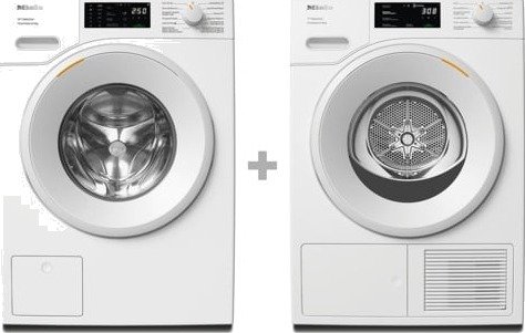 Miele Wsb363wcs + Tsc643wp Kombinert Vask/tørk