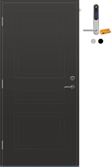 Ytterdør Bygg1 Arna med Yale Doorman Classic Home