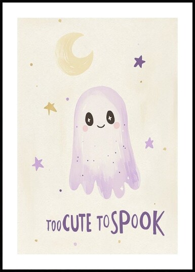 Adorable Ghost Night Poster Plakat / 100x150cm