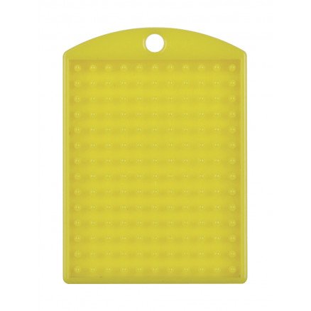 Pixelhobby Nøkkelring Medaljong Gul 3x4cm 1 stk