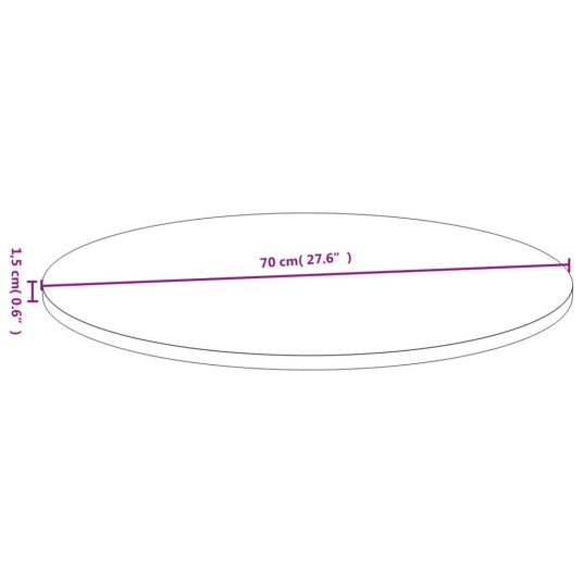  Bordplate Ø70x1,5 cm bambus 352675
