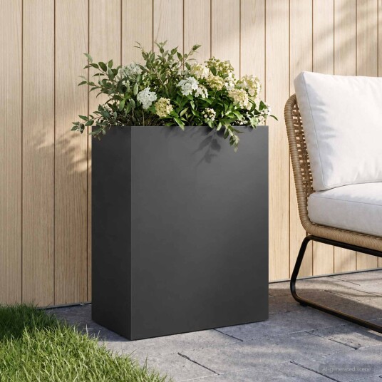 vidaXL Hageblomsterpotte Svart 40 x 20 x 50 cm Kaldvalsestål vidaXL Hageblomsterpotte Svart 40 x 20 x 50 cm Kaldvalsestål