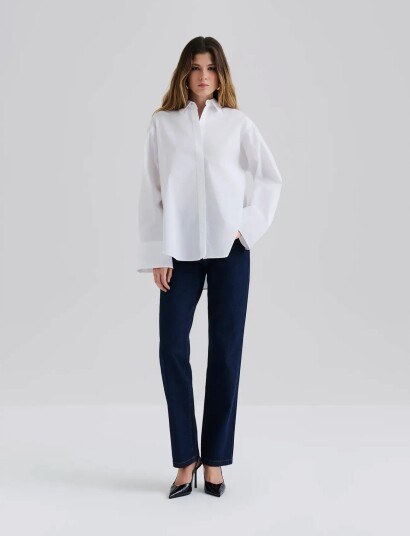 Malina Classic Poplin Shirt White L Malina Classic Poplin Shirt White L