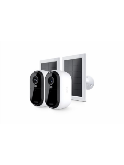 Arlo Essential 3 2K Utendørs Sikkerhetskamera 2-pakning med Solcellepanel