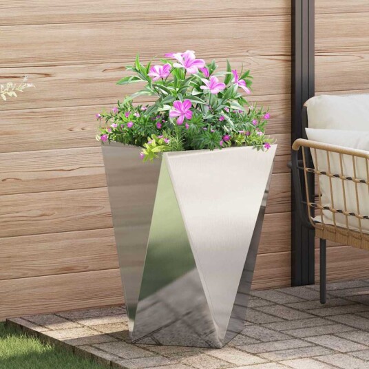 vidaXL Plantekassed sølv 50 x 50 x 75 cm Rustfritt Stål vidaXL Plantekassed sølv 50 x 50 x 75 cm Rustfritt Stål