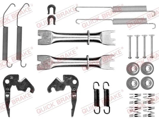 QUICK BRAKE 105-0033S-02 Tilbehørsett, bremsesko QUICK BRAKE 105-0033S-02 Tilbehørsett, bremsesko