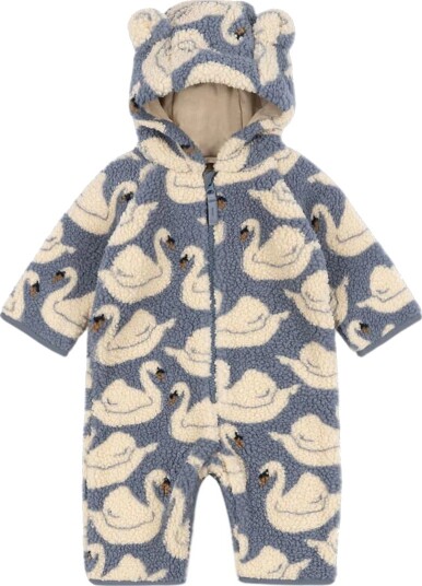Konges Sløjd Fleecedress Teddy Jody Swan Konges Sløjd 50/56 Fleecedress Blå Hvit 50 56