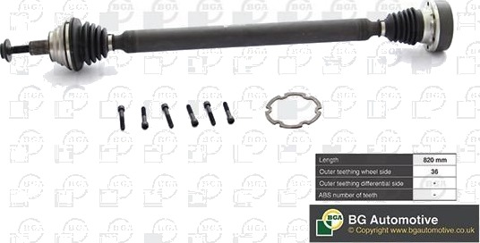 BGA DS8101R Drivaksel