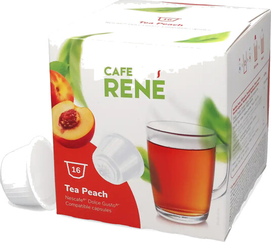 Café René | Fersken Te 16 kapsler til Dolce Gusto