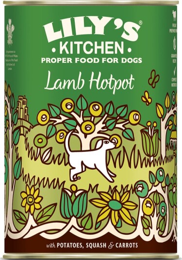 Lily's Kitchen våtfôr Dinner til hunder og med gulrøtter gresskar og perlebygg Kylling kalkun 6 x 400 g