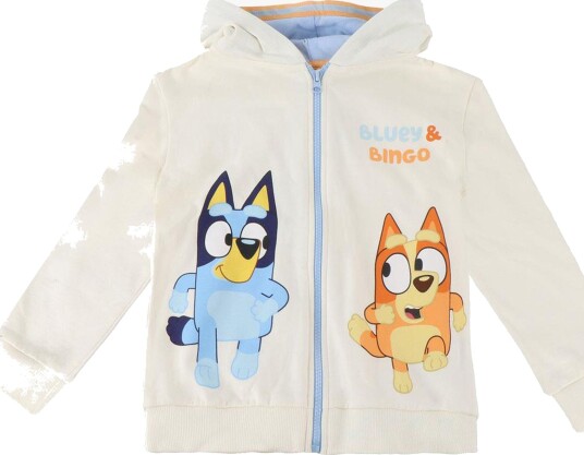 Bluey Hettegenser Med Glidelås, Blå, 5 år