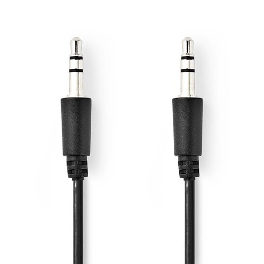Nedis 3.5 mm Stereo Lydkabel Nikkelbelagt 1 m Sort Nedis 3.5 mm Stereo Lydkabel Nikkelbelagt 1 m Sort