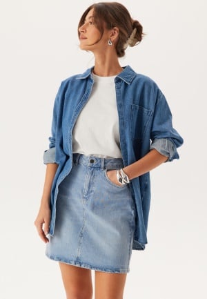 Object Collectors Item Objellen Hw Short Denim Skirt Light Blue Denim Detail:washed L