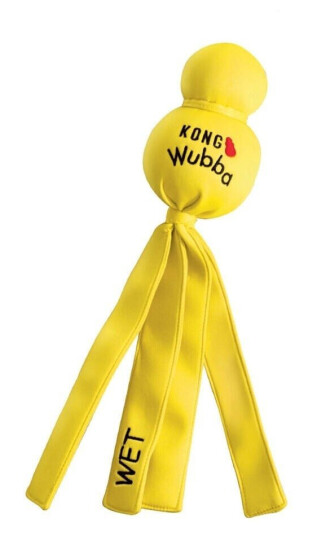 KONG Wubba Wet Flytende Hundleke, gul
