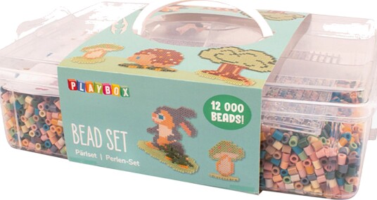 Playbox Hobbyveske med Rørperler Dull Pastel Mix 12000 Stk