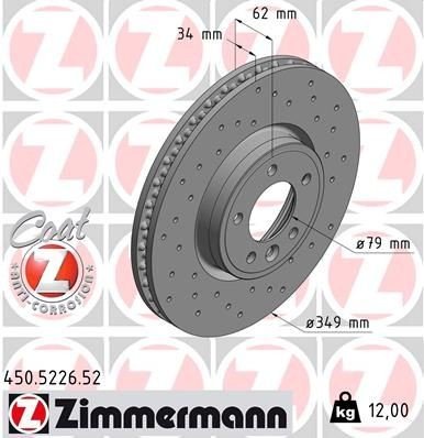 Bremseskive ZIMMERMANN 450.5226.52