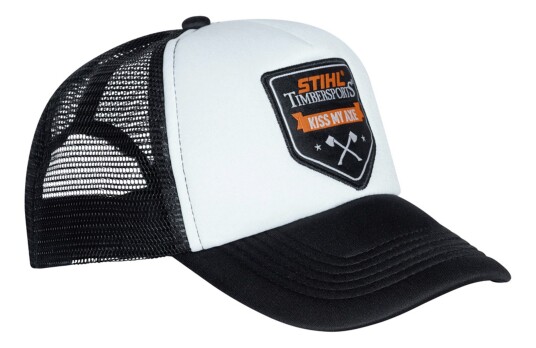 Stihl TIMBERSPORTS® trucker caps „Kiss my Axe“ COLLECTION