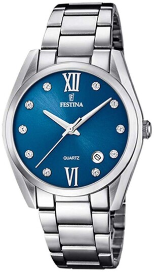 Festina Dameklokke F16790 C Blå/Stål Ø37 mm