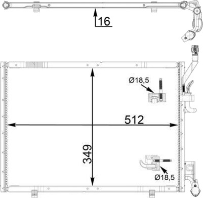 Kondensator klimaanlegg MAHLE AC 31 000P