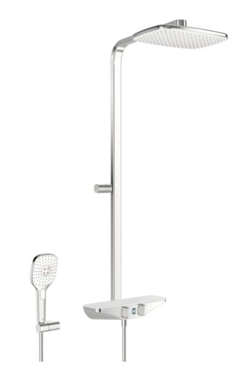 Oras Esteta Wellfit takdusjpakke med rain shower 6 V - Krom/Hvit