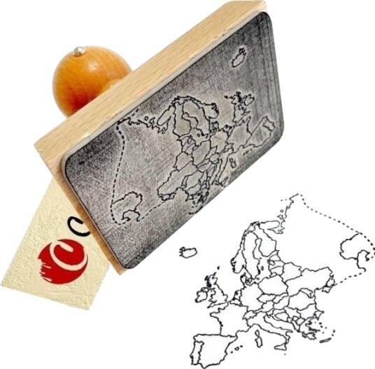 Stempelplate Med Europa