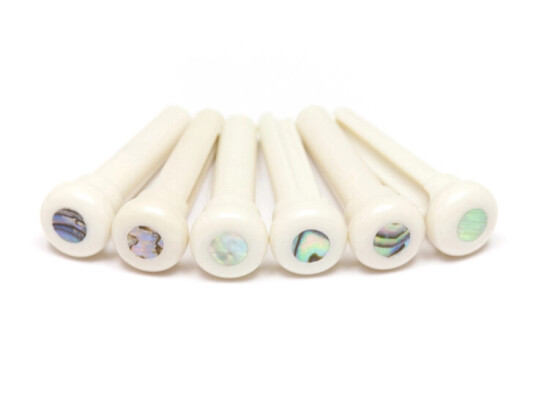 Graph Tech Tusq Lp-1000-60 - Bridge Pins Hvit, Paua Shell Inlay 60pk