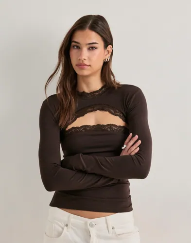 Nelly   Brun   Soft Lace Bolero Tube Top