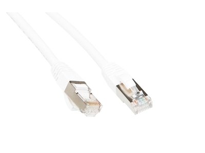 Nettverkskabel Cat6a hvit 0,3m