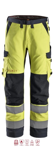 Snickers Workwear 6361 ProtecWork Arbeidsbukse varsel, gul 112, Klær