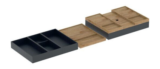 Geberit One skuffeinnsats til 120 cm skuffe bambus/sort