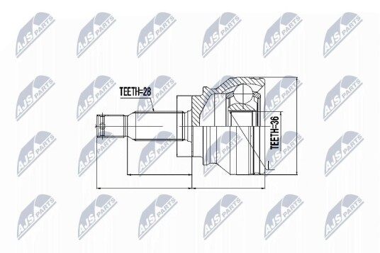 Nty Drivknute drivaksel NTY NPZ CH 003