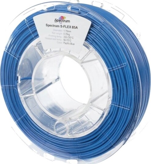 Spectrum S-Flex 85A Filament 1.75 mm 250 g Pacific Blue 80570 Spectrum S-Flex 85A Filament 1.75 mm 250 g Pacific Blue 80570