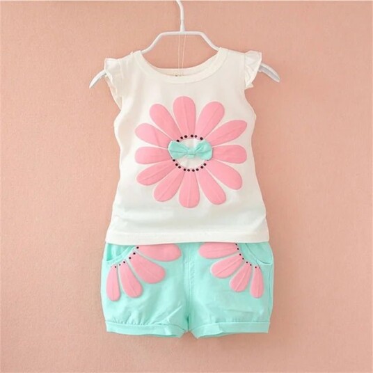 Mini Fashion Sommersett i bomull shorts og t skjorte
