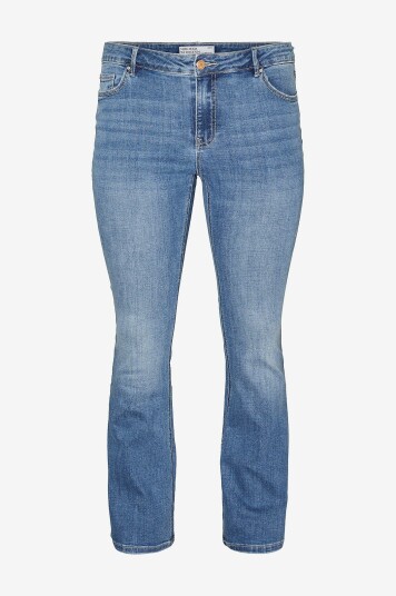 Vero Moda Curve - Jeans vmcFlash MR Flared Jeans Li347 GA C - Blå