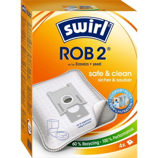 Swirl ROB 2 Støvsugerposer - 4 stk Swirl ROB 2 Støvsugerposer - 4 stk